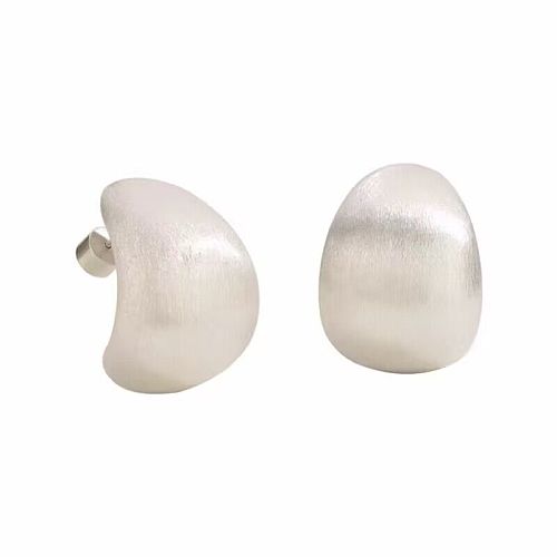 SUPER WHOLESALE | Brushed Arch Teardrop Stud Earrings