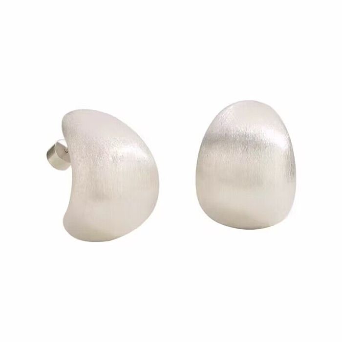 SUPER WHOLESALE | Brushed Arch Teardrop Stud Earrings