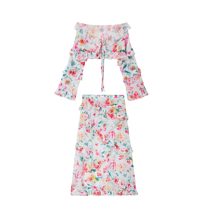 SUPER WHOLESALE | Printed Skirt Set