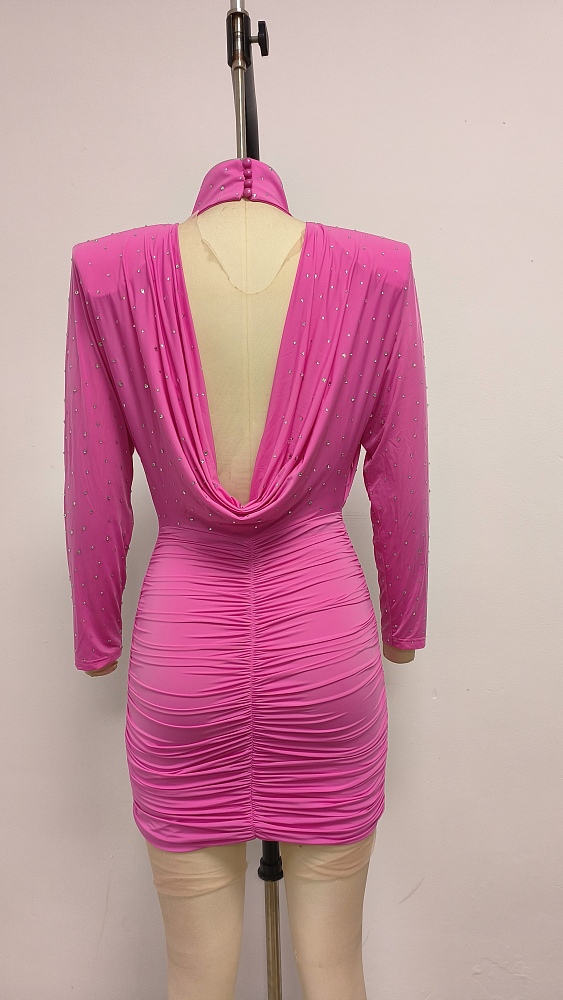 SUPER WHOLESALE | Stretch High Neck Mini Dress