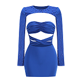 SUPER WHOLESALE |  Twist Hollow-out Mini Dress