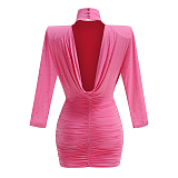 SUPER WHOLESALE | Stretch High Neck Mini Dress