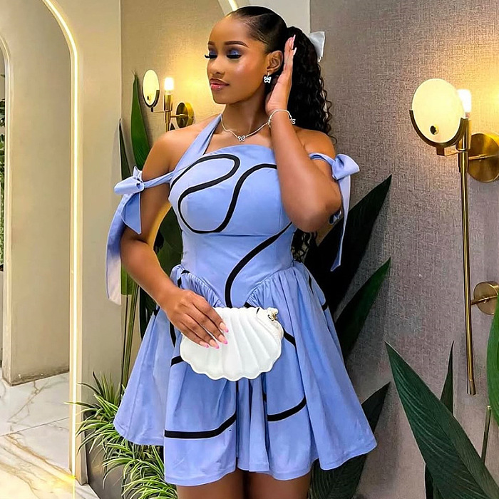 SUPER WHOLESALE | Halter Strapless Mini Dress