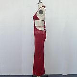 SUPER WHOLESALE | Halter Knitted Long Dress