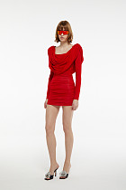 SUPER WHOLESALE | Ruffles Mini Dress with Square Neck