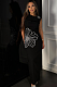 SUPER WHOLESALE | Off-shoulder Bling Bling Long Dress