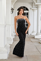 SUPER WHOLESALE | Strapless Beaded Slim-fit Long Dress