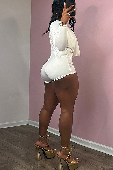SUPER WHOLESALE | Plunging Neck Romper
