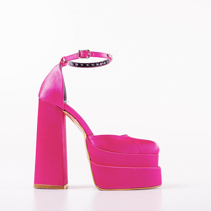 SUPER WHOLESALE | Platform Velvet Skin Heels