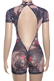 SUPER WHOLESALE | Printed Open-back Romper