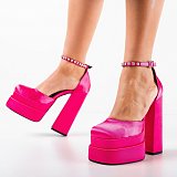 SUPER WHOLESALE | Platform Velvet Skin Heels