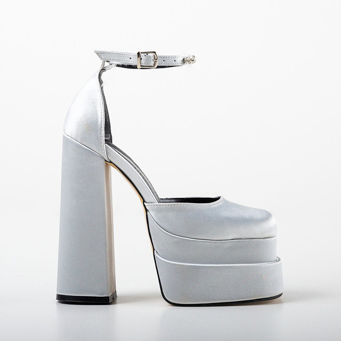 SUPER WHOLESALE | Platform Velvet Skin Heels