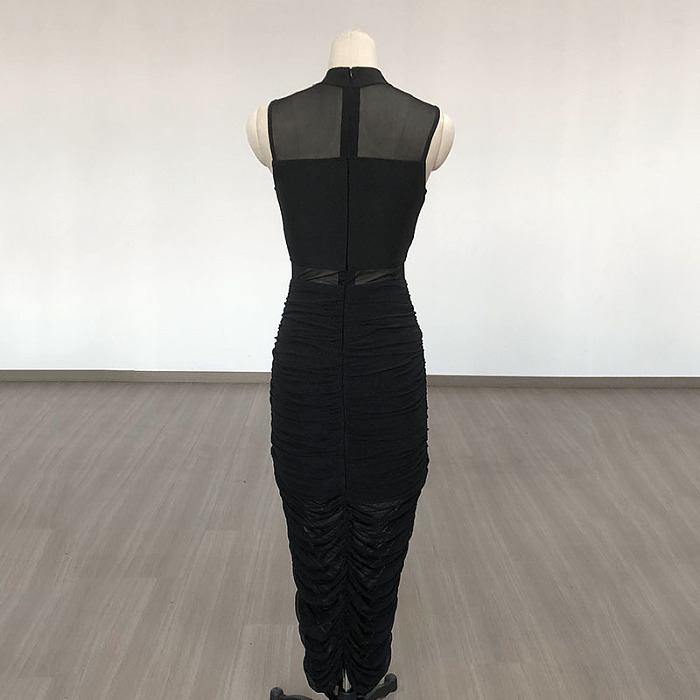 SUPER WHOLESALE | Patch Work Mesh Dress