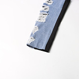 SUPER WHOLESALE | Patchwork Denim Blazer