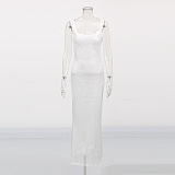 SUPER WHOLESALE | Mesh Sequins Tank Long Dress