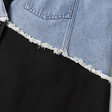 SUPER WHOLESALE | Patchwork Denim Blazer