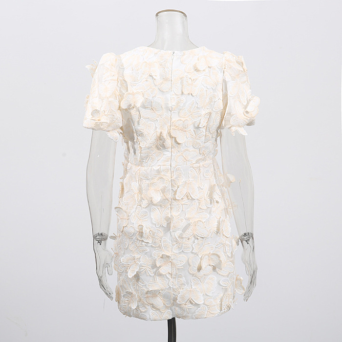 SUPER WHOLESALE | V-neck Butterfly Mini Dress