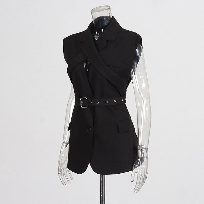 SUPER WHOLESALE | Off-shoulder Blazer Top