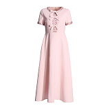 SUPER WHOLESALE | Beaded Front Bows Long Dress