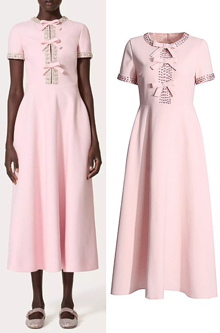 SUPER WHOLESALE | Beaded Front Bows Long Dress