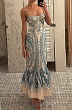 SUPER WHOLESALE | Printed Spaghetti Long Dress