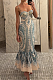 SUPER WHOLESALE | Printed Spaghetti Long Dress