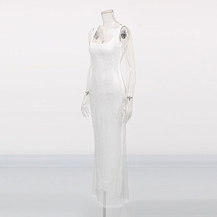 SUPER WHOLESALE | Mesh Sequins Tank Long Dress