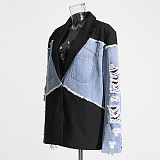 SUPER WHOLESALE | Patchwork Denim Blazer