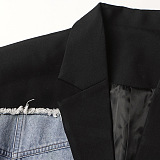 SUPER WHOLESALE | Patchwork Denim Blazer