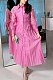 SUPER WHOLESALE | Patchwork See-through Shirt Dress