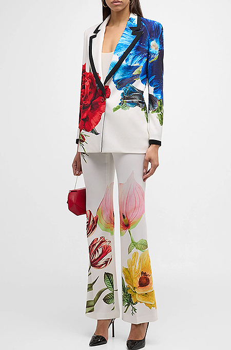 SUPER WHOLESALE |  Flower Printed Blazer Suit