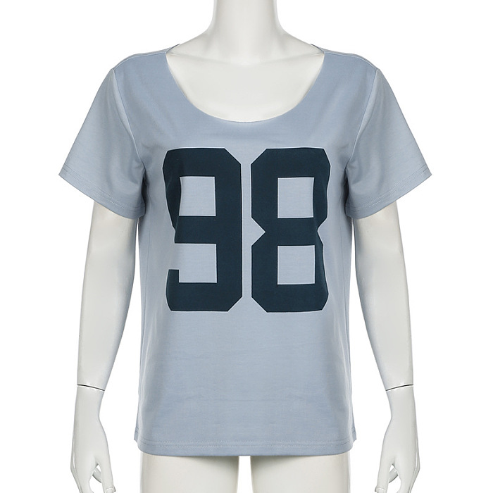 SUPER WHOLESALE |  Number Printed Tee Top