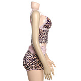 SUPER WHOLESALE |  Triangle Cami & Boy Shorts (Leopard)