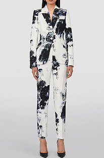 SUPER WHOLESALE |  Printed Slim-fit Blazer Suit