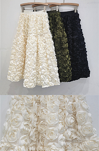 SUPER WHOLESALE |  3d Flower A Shape Skirt