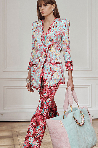 SUPER WHOLESALE |  Printed Off-collar Blazer Suit