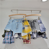 SUPER WHOLESALE |  Layer Plaid Distress Skirt
