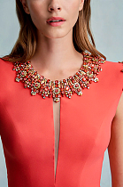 SUPER WHOLESALE | Off-shoulder Slim-fit Midi Dress