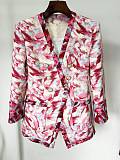 SUPER WHOLESALE |  Printed Off-collar Blazer Suit