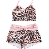 SUPER WHOLESALE |  Triangle Cami & Boy Shorts (Leopard)