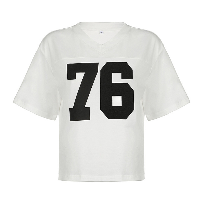SUPER WHOLESALE |  Number Printed Tee Top
