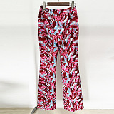 SUPER WHOLESALE |  Printed Off-collar Blazer Suit