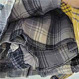 SUPER WHOLESALE |  Layer Plaid Distress Skirt