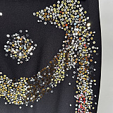 SUPER WHOLESALE |  Sequins Skirt Bottom with Long Sleeve Top