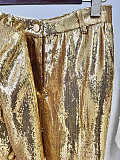 SUPER WHOLESALE |  Gold Sequins Blazer Set