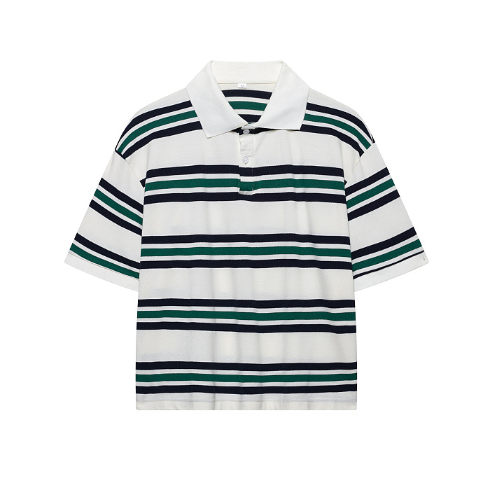 SUPER WHOLESALE |  Shirt Collar Tee Top