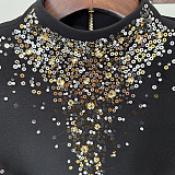 SUPER WHOLESALE |  Sequins Skirt Bottom with Long Sleeve Top