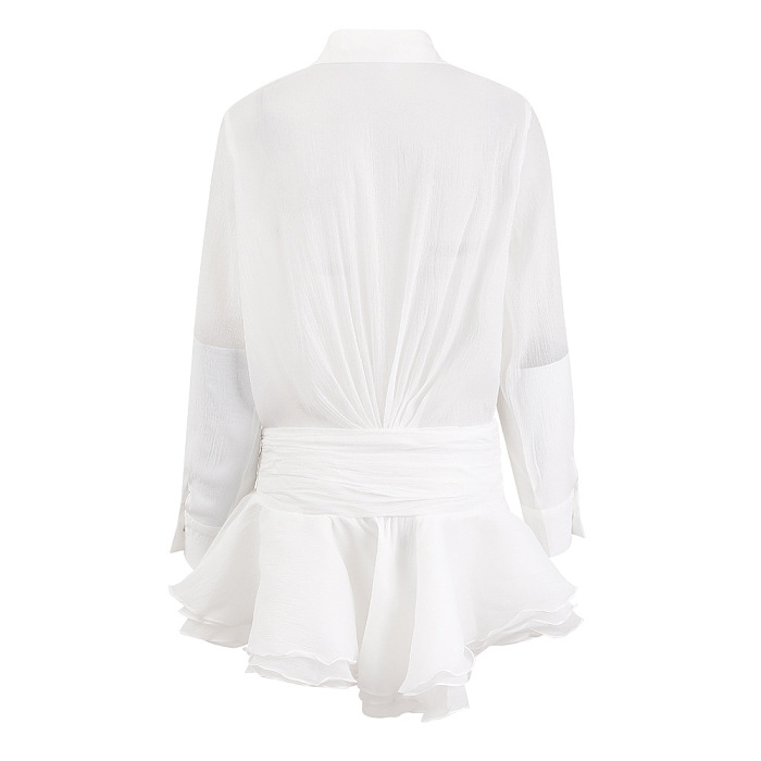 SUPER WHOLESALE | Ruffles Shirt Dress