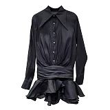 SUPER WHOLESALE | Ruffles Shirt Dress