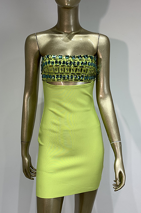 SUPER WHOLESALE | Strapless Beaded Mini Dress